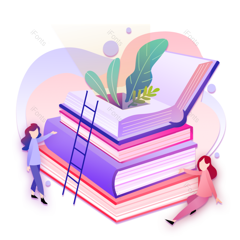 插图图片,学习元素,书本PNG,素材免抠素材